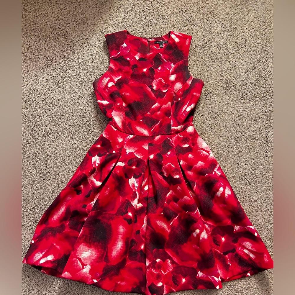 Fuchsia fit & flair dress
